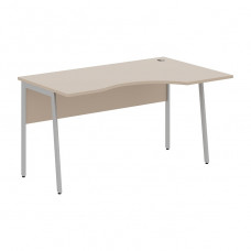 Стол рабочий IMAGO PLUS СА-2P(R), мокачино/алюминий, 1600х900х755 мм