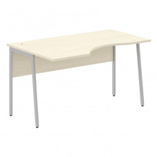 Стол эргономичный IMAGO PLUS СА-2P(L), левый, клен/алюминий, 1400х900х755 мм