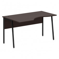 Стол эргономичный IMAGO PLUS СА-2P(L), левый, венге магия/черный, 1400х900х755 мм