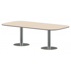 Конференц стол ПРГ-8 клен мультиплекс/Алюминий 2400х1200