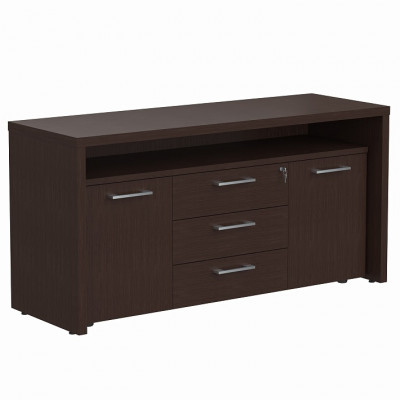Изображение: Тумба с фригобаром TORR-Z TTF-3D.1A, венге магия z, 1640х550х800 мм