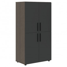 Шкаф средний широкий VELION VMCS 80.4, яшма черный/дуб сильвер, 800х430х1517 мм