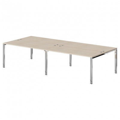 Изображение: Стол 4-х местный XTEN GLOSS 320х140, Бук Тиара/Нержавеющая сталь