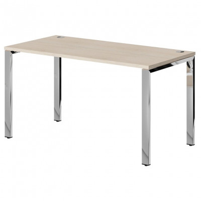 Изображение: Стол прямой XTEN GLOSS 140х70, Бук Тиара/Нержавеющая сталь
