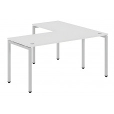 Стол угловой XTEN-S 160x150, белый/алюминий