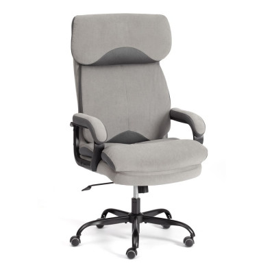 Изображение: Кресло Tetchair Duke metal BL велюр, серый, 29/TW-12, 58х45х126 см
