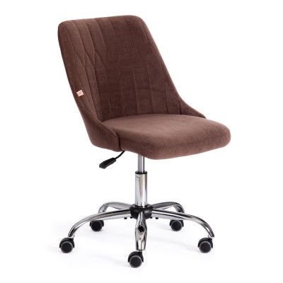 Изображение: Кресло Tetchair SWAN флок, коричневый, 6