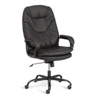 Кресло Tetchair COMFORT Lux (22) metalBL экокожа, черный, 36-6