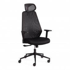 Кресло Tetchair Matrix grey ткань, черный, 66х70х123 см