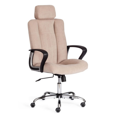Изображение: Кресло Tetchair OXFORD хром флок, бежевый, 7
