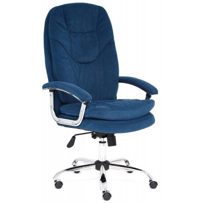 Изображение: Кресло Tetchair SOFTY LUX флок, синий, 32