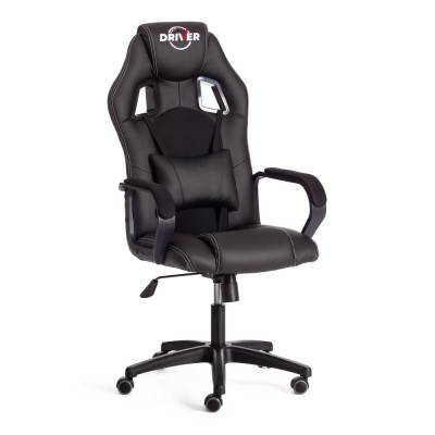 Изображение: Кресло Tetchair DRIVER (22) экокожа/ткань, черный/черный, 36-6/TW-11