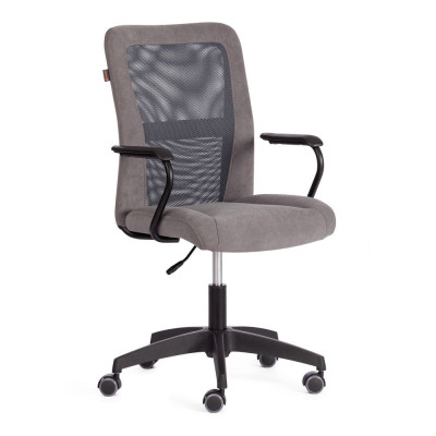 Изображение: Кресло Tetchair STAFF флок/ткань, серый, 29/W-12