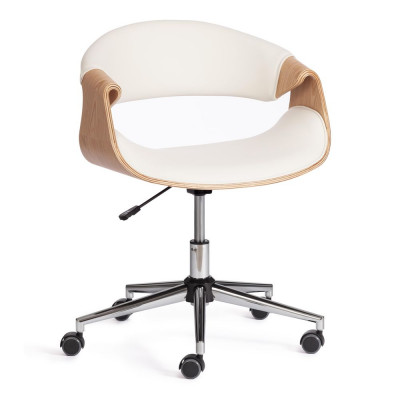 Изображение: Кресло Tetchair BEND натуральный, экокожа белый