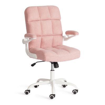 Изображение: Кресло Tetchair Lugano Wh ткань teddy, розовый