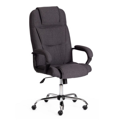 Изображение: Кресло Tetchair BERGAMO хром (22) ткань, темно-серый, F68