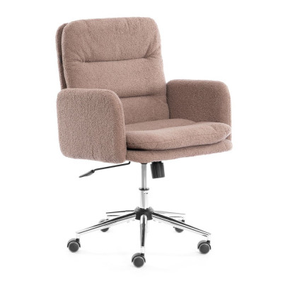 Изображение: Кресло Tetchair Dover хром букле, коричневый, barni cocoa