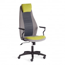 Кресло Tetchair AVIATOR флок, ткань, олива/серый/серый, 23/29/W-12