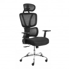 Кресло Tetchair Mesh-12HR ткань, черный, 70x70x125 см