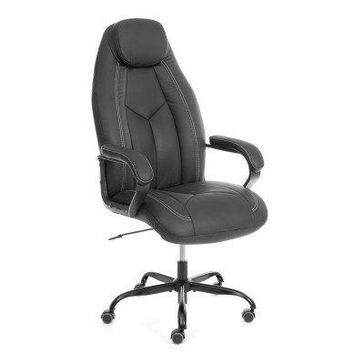 Изображение: Кресло Tetchair Boss metalBL (22) экокожа, черный, 36-6