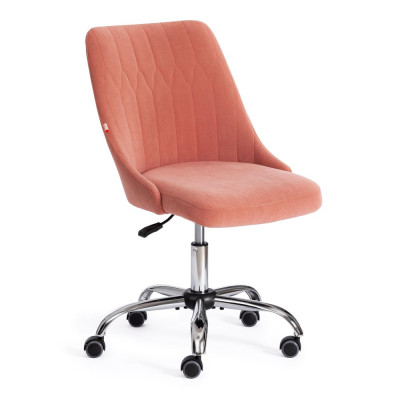 Изображение: Кресло Tetchair SWAN флок, розовый, 137