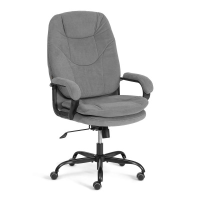 Изображение: Кресло Tetchair COMFORT Lux (22) metalBL велюр, серый, 29