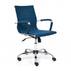 Кресло Tetchair URBAN-LOW флок, синий, 32