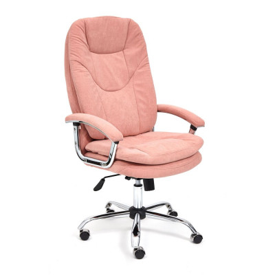 Изображение: Кресло Tetchair SOFTY LUX флок, розовый, 137