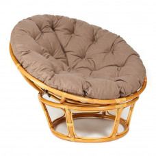 Кресло PAPASAN/ПАПАСАН 23/01 W /с подушкой/ 115х101х104см, Honey (мед), экошерсть Коричневый, 1811-5