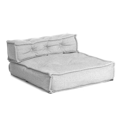 Изображение: Модуль мягкий прямой Miracle велюр/букле, VT shape silver, 80x80x42см