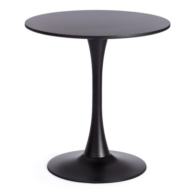 Изображение: Стол TULIP 70 (mod. 46) металл / МДФ, Black (черный), D70x75см
