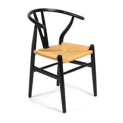 Изображение: Стул WISHBONE (mod.CB2212) дерево вяз, 57x50.5x79.5, черный