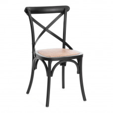 Стул CROSS (mod.CB2001) дерево вяз, 49.5x53.5x87, черный