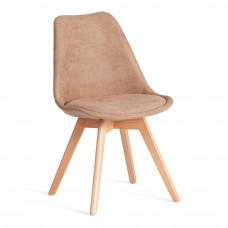 Стул TULIP SOFT (mod. 053V) дерево/пластик/ткань, 49,5x54,5x84см, Бежевый (Beige) LY1701-4