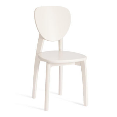 Изображение: Стул DIAMANTE жесткое сидение бук, ivory white, 42х42х85см