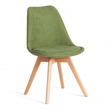 Стул TULIP SOFT (mod. 053V) дерево/пластик/ткань, 49,5x54,5x84см, Зеленый (Green) LY1701-7