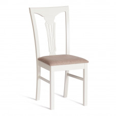 Стул - Гермес/ Hermes дерево гевея, 43х49х94см, Ivory white, ткань серая (TM-164)