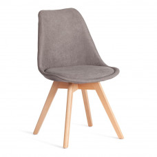 Стул TULIP SOFT (mod. 053V) дерево/пластик/ткань, 49,5x54,5x84см, Серый (Grey) LY1701-26