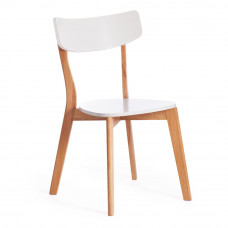 Стул Claire дерево гевея, МДФ, 48x49,5x81,5xSH44см, White (Белый) / Natural (натуральный)