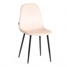 Стул BREEZE (mod. JSC-58) Велюр/металл , 44x53x86см, creamy (кремовый) HLR 5 / черный