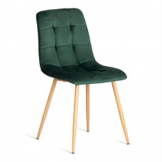 Стул CHILLY (mod. 7094-1) / 2 шт. в упаковке вельвет/металл, 44,5х52,5х86см, dark green (темно-зеленый) HLR57 / натуральный