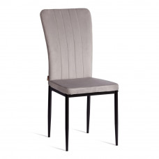 Стул VERTER (mod. BC577-DC) металл, флок, 41x52x95см, Light grey (светло-серый) HLR14 / черный