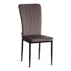 Стул VERTER (mod. BC577-DC) металл, флок, 41x52x95см, Dark grey (темно-серый) HLR24 / черный