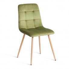 Стул CHILLY (mod. JSC-220) Велюр/металл , 44,5х52,5х88см, Green (зеленый) HLR54 / натуральный