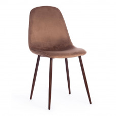 Стул BREEZE (mod. 4724) Велюр/металл , 44x53x87см, Brown (коричневый) HLR11 / орех