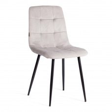 Стул CHILLY (mod. JSC-220) Велюр/металл , 44,5х52,5х88см, Light grey (светло-серый) HLR14 / черный