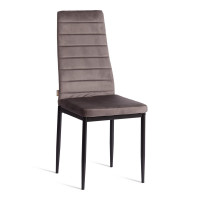 Стул Easy (mod. JSC02-1) металл, флок, 41x52x96см, Dark grey (темно-серый) HLR24 / черный