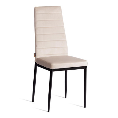 Изображение: Стул Easy (mod. JSC02-1) металл, флок, 41x52x96см, beige (молочный) HLR2 / черный