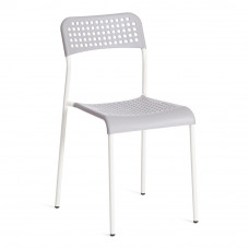 Стул ADDE (mod. C-049) металл/пластик, 39x49x78см, Grey (серый) /White (белый)
