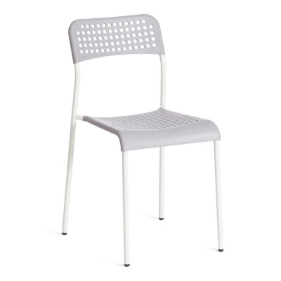 Изображение: Стул ADDE (mod. C-049) металл/пластик, 39x49x78см, Grey (серый) /White (белый)